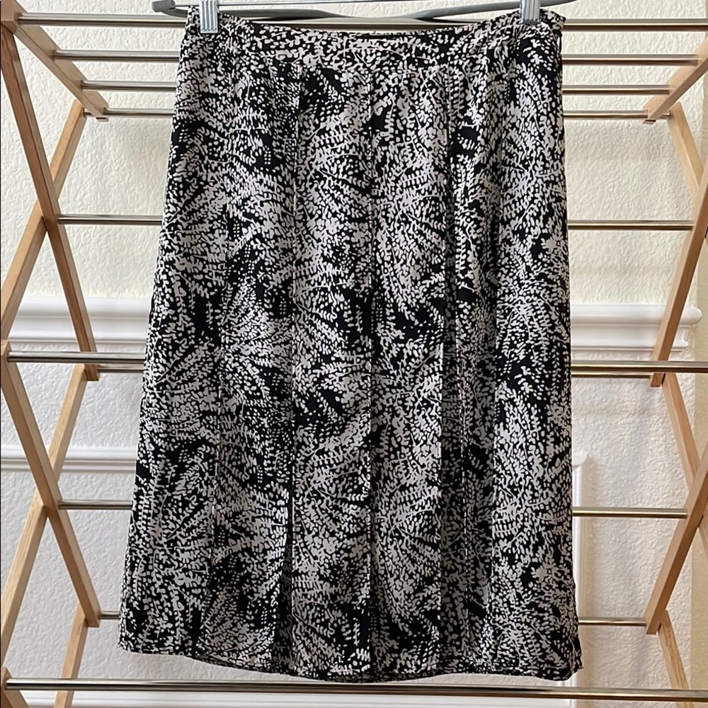 Black and White Midi Skirt